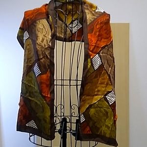 53 x 11 silk Nicole Miller scarf multi color